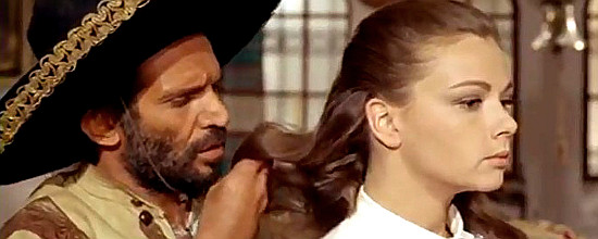 Jose Manuel Martin as Pedro with Lorella De Luca (Hally Hammond) as Miss Ruby in A Pistol for Ringo (1965)