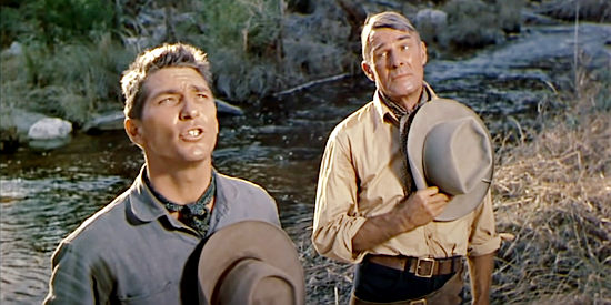 L.Q. Jones as Pecos Hill, the man loyal to fellow west Texan Tom Buchanan (Randolph Scott) in Buchanan Rides Alone (1958)
