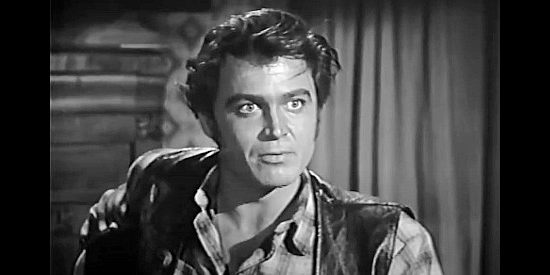 Lance Fuller as Armand LeBeau, a college-educated half-breed growing more eccentric and cynical in Apache Woman (1955)