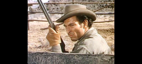Lee Van Cleef as Earl Ferris, out to avenge family members killed by Brett Wade in Dawn at Socorro (1954)