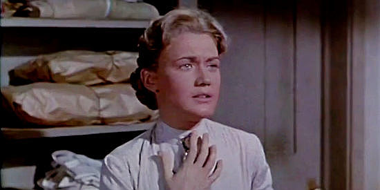 Marcia Henderson as Julie, a long-suffering wife tired of her husband spending a lifetime in the hills searching for gold in The Naked Hills (1956)