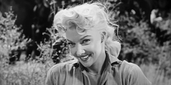 Mari Blanchard as Texas Rose, trying to capture Slade's attention in The Return of Jack Slade (1958)