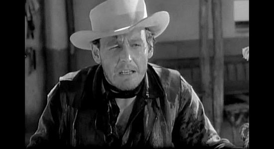 Myron Healy as Pike Curtis, reporting on the Apache uprising in Apache War Smoke (1952)