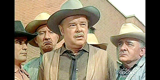 Otto Hulett as Sheriff Jim Dixon, trying to prevent Frank Madden from a lynch mob in Reprisal! (1956)