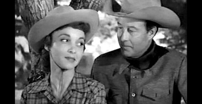 Beverly Garland as Gail Bonner with Bill Elliott as Clay Tyndall in Bitter Creek (1954)