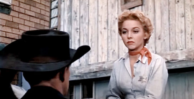 Beverly Garland as Marshal Rose Hood in Gunslinger (1956)