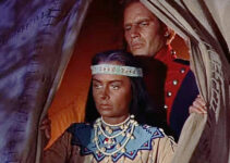 Charlton Heston as Lt. William Clark and Donna Reed as Sacajawea in The Far Horizons (1955)