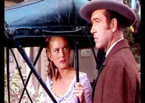 Coleen Gray as Jane Colfax and John Payne as Rockwell Grayson in The Vanquished (1953)