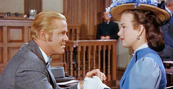 Dan Duryea as Al Jennings and Gale Storm as Margo St. Claire in Al Jennings of Oklahoma (1951)