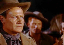 Joel McCrea as Sam Houston, learning The Alamo has fallen in The First Texan (1956)