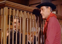 Joel McCrea as Wyatt Earp, about to foil a bank robbery in Wichita (1955)