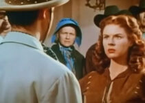 Mala Powers as Rose, about to be arrested in Rose of Cimarron (1952)
