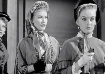 Merry Anders as Holly Dalton, Penny Edwards as Columbine Dalton and Lisa Davis as Rose Dalton in The Dalton Girls (1957)