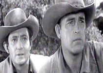 Paul Richards as Brill and Scott Brady as Dan Kree in Blood Arrow (1958)