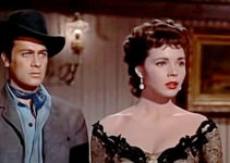 Tony Curtis as Ben Matthews and Colleen Miller as Zoe Fontaine in The Rawhide Years (1956)