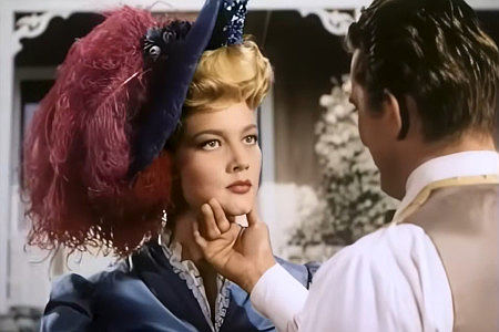 Patrice Wymore as Daisy Fisher, aka Dora Figg, a woman Jim Fallon uses to get what he wants in The Big Trees (1952)