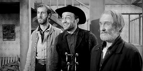 Paul Wexler as Vause, Lance Fuller as Pace and Jack Woody as Shorty, three of Bruhn's men in Day of the Outlaw (1959)