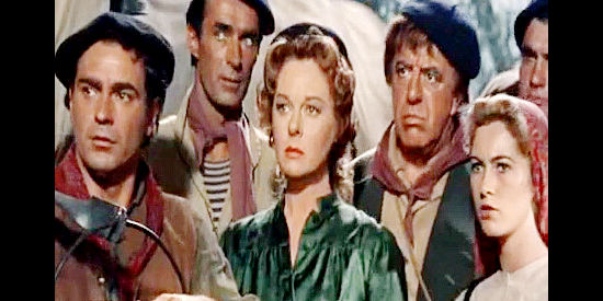 Pepe (Jacques Bergerac), Gabrielle (Susan Hayward), Fernando (Fortunio Bonanova) and others balk at Lon Bennett's suggestions in Thunder in the Sun (1959)