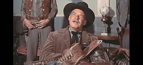Ray Teal as Morley Chase, a rancher who might help Bart Allison even the odds in Decision at Sundown (1957)