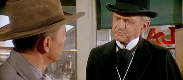 Richard Garrick as Judge WIlliams, trying to convince Frame Johnson to pin on a badge again in Law and Order (1953)