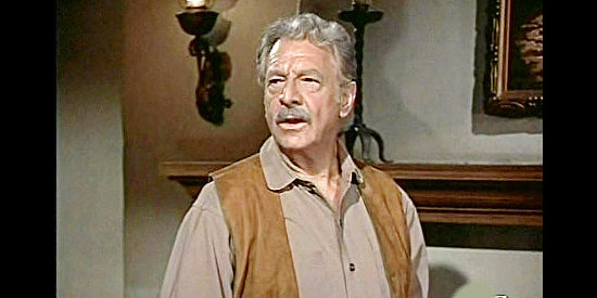 Robert Barrat as Tuck Ordway, the aging rancher Larry Madden wants vengeance against in Tall Man RIding (1955)