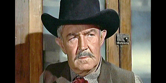 Robert Burton as Sim Hacker, the aging sheriff who lures Burden to El Solito because of his fast gun in The Hard Man (1957)