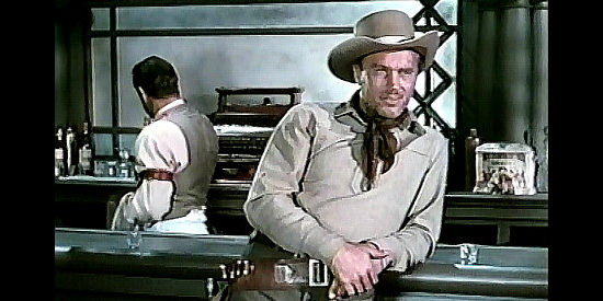 Robert J. Wilke as Gad Moran, one of the outlaw brothers in The Lone Gun (1954)