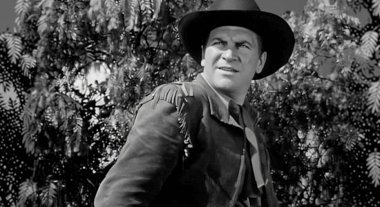 Robert Preston as Joe Waldner, the Texas Ranger sent south of the border to stop El Tigre in My Outlaw Brother (1951)