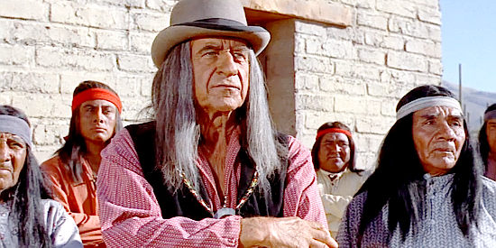 Robert Warwick as Chief Eskiminzin, standing up to Geronimo on behalf of his people in Walk the Proud Land (1956)