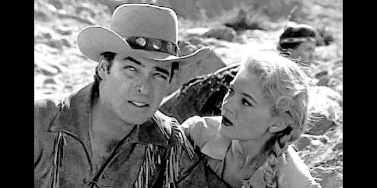 Rory Calhohn as Adam Reed and Peggy Castle as Katherine Bohlen in The Yellow Tomahawk (1952)