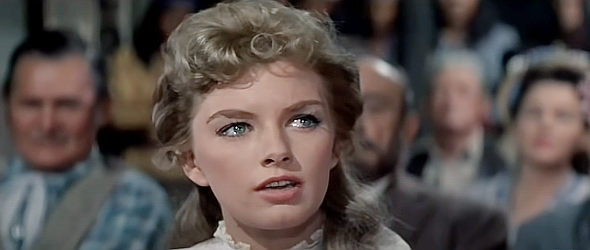 Stephanie Griffin as Valinda Normand, the spoiled girl who hates everything Indian in The Last Wagon (1956)