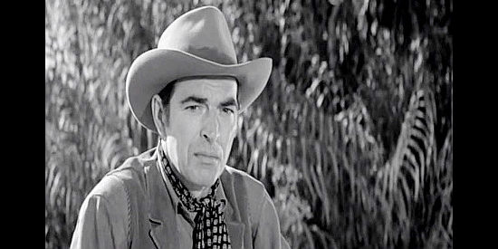 Stephen McNally as Vic Rodell, hoping he can shake the James gang for a brighter future in Hell's Crossroads (1957)