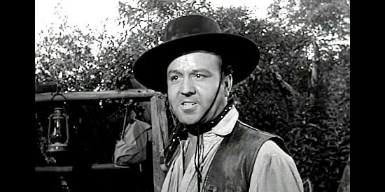 Steve Brodie as Dunsten, new leader of the outlaw gang Will Sabre left in Gun Duel in Durango (1957)