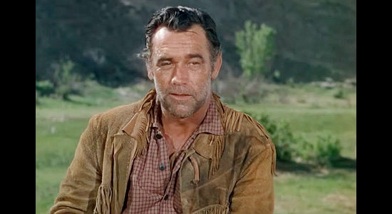 Stuart Randall as Bannack Bill, a cavalry scout warning of trouble in Bugles in the Afternoon (1952)