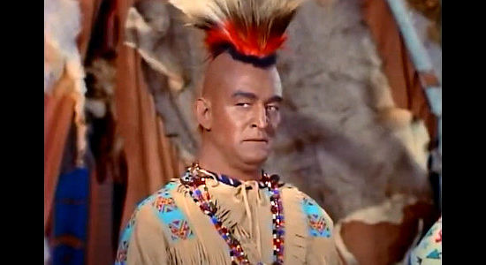 Ted De Corsia as Mohawk Chief Kowanen, preferring to keep peace with the settlers in Mohawk (1956)