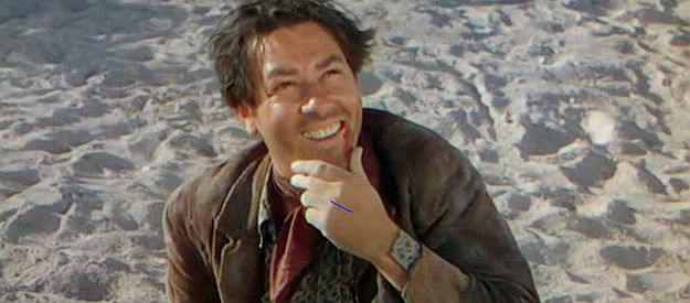 Wally Cassell as The Durango Kid, learning what it feels like to run into Frame Johnson's fist in Law and Order (1953)