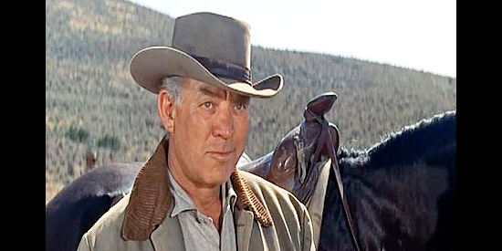 Ward Bond as Dr. Joseph Holden, the man who has brought Christianity to the Nez Perce in Pillars of the Sky (1956)