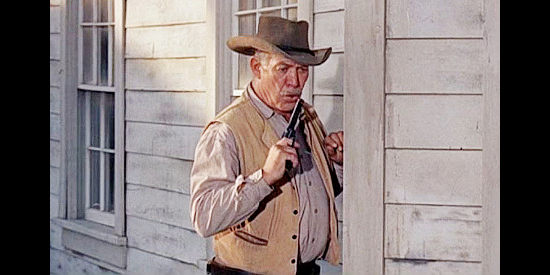 Ward Bond as Maj. Seth Adams, part of a star-studded finale in Alias Jesse James (1959)