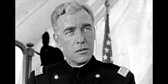 Warner Anderson as Maj. Ives, the cavalry commander who ignores warnings about the Cheyenne in The Yellow Tomahawk (1952)