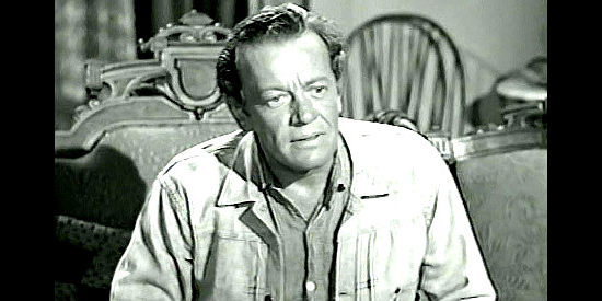 William Talman as Dan Corbin, a man with a secret reason for wanting to work for Jud Ivers in Two-Gun Lady (1955)