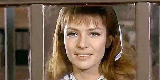 Barbara Frey as a young Princy dreams of a more exciting life in Requiescant (1967)
