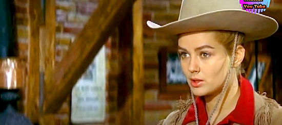 Beca Loncar as Anita Daniels about to get a deputy's badge to rescue her father in The Sheriff was Lady (1964)