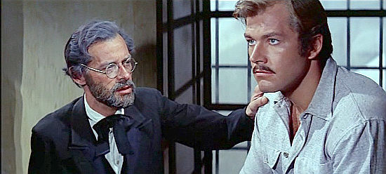 Francisco Sanz as Judge Glenn with Richard Harrison as Jeff Walker in Gunfight at High Noon (1964)