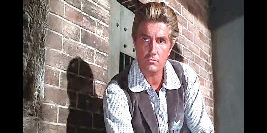 Giacomo Rossi Stuart (G.R. Stuart) as Sheriff Burt Cooley, an ally of Wes Evans in Massacre at Grand Canyon (1964)