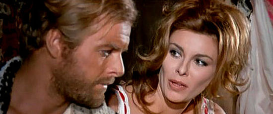 Gianni Garko as Django and Loredana Nusciak as Mijanou in $10,000 Blood Money (1967)