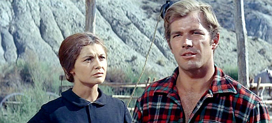 Gloria Milland as Louise Walker and Richard Harrison as Jeff Walker in Gunfight at High Noon (1964)