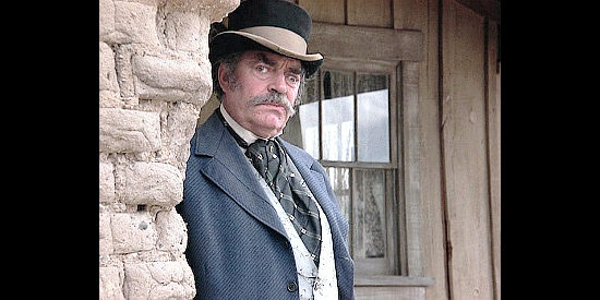 Jack Elam as Avery, the bank manager conspiring to acquire land owned by Charming's dad in The Villain (1979)