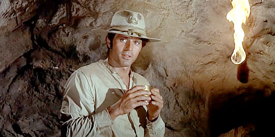 Jorge Rivero as Pierre Cordona, the Confederate officer who steals gold shipments in Rio Lobo (1970)