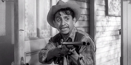 Jose Gonzales-Gonzales as Pedro Alonso, trying to make sure Johnny Bishop doesn't wind up in a hangman's noose in The Hangman (1959)