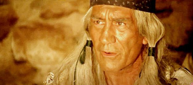 José Villasante as the Indian chief in Shoot First, Ask Questions Later (1975)